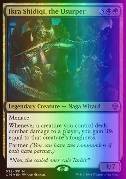 MTG Ikra Shidiqi, the Usurper (32/392) Commander 2016 LP FOIL - Image 1