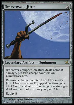 MTG Magic the Gathering Umezawa's Jitte (163/170) Betrayers of Kamigawa LP - Image 1