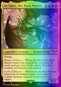 MTG Be'lakor, the Dark Master (172/657) Warhammer 40,000 NM FOIL - Image 1