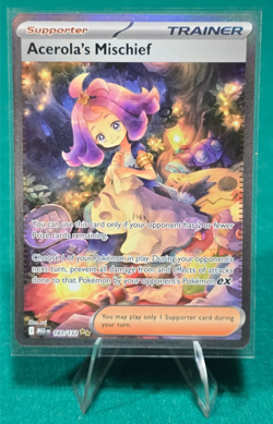 Pokemon ACEROLA'S MISCHIEF 183/132 Mega Evolution SPECIAL ILLUSTRATION RARE - Image 1