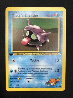 1ST Pokemon Misty's Shellder 89/132 Gym Heroes First Edition Wizards ENG Vintage - Image 1