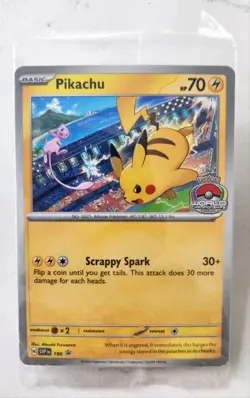 Pokemon TCG Pikachu Svp190 2024 World Championships Stamped Promo Sealed - Image 1