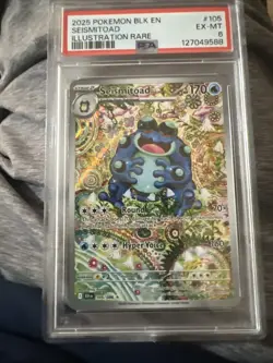 Pokemon TCG Seismitoad EX Ultra Rare Full Art Black Bolt 105/068 PSA 6 - Image 1