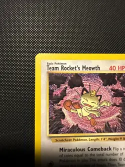 Team Rocket's Meowth 18/53 Wotc Promo Pokemon Tcg - Image 2