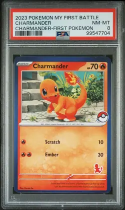 PSA 8 Charmander First Pokemon My First Battle Charmander Stamped NEAR MINT-MINT - Image 1