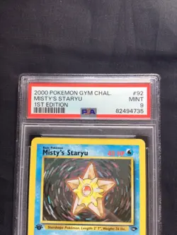 Pokemon: Gym Challenge 1st Edition Common: Misty's Staryu 92/132 PSA 9 - Image 3