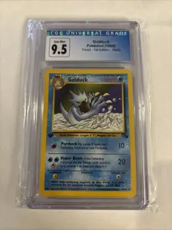 Pokemon Blue CGC 9.5 1ST EDITION GOLDUCK 35/62 - FOSSIL SET - GEM MINT - Image 1