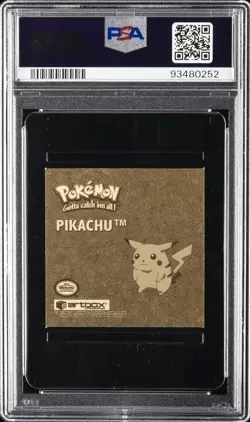 1999 POKEMON STICKERS SER 1 RARE GOLD STICKERS #G08 PIKACHU PSA 10 - Image 2
