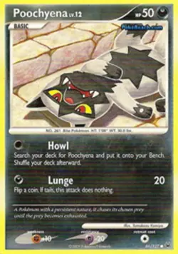 Pokemon - Poochyena - 86/127 - Common - Platinum - NM - Image 1