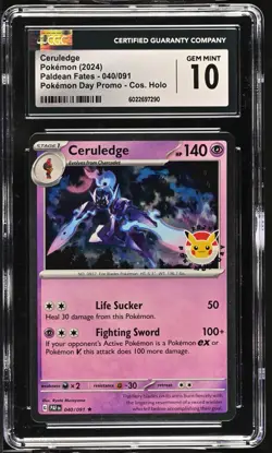Ceruledge #040 /091 CGC 10 - 2024 Pokemon Paldean Fates SV Promos - Image 1