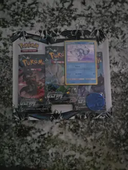 Pokemon Sun And Moon Ultra Prism Blister 3 Booster Pack Vulpix Promo - Image 1