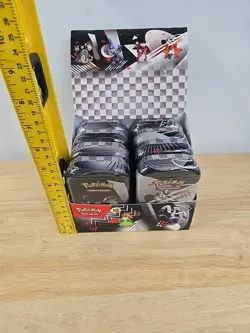 Pokemon Unova Black Bolt White Flare Mini Tin Display 8 tins 16 packs DisplayBox - Image 1
