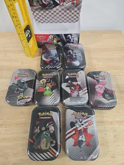 Pokemon Unova Black Bolt White Flare Mini Tin Display 8 tins 16 packs DisplayBox - Image 2