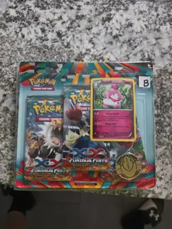 Pokemon tcg XY Furious Fists 3 Pack Blister SEALED Slurpuff - Image 1