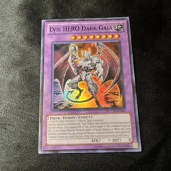 (YBL) Yu-Gi-Oh! Evil Hero Dark Gaia LCGX-EN069 Super Rare Unlimited LP - Image 1