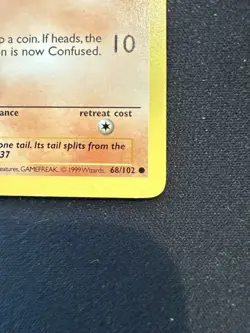 Pokemon Vulpix 68/102 1st Edition Shadowless Base Set Card Unplayed Near Mint - Image 3