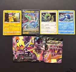 Pokemon SWSH Promo Card Lot 8 Cards Cosmos Holo Rayquaza / Pixel Kyogre / Marnie - Image 1