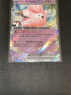 Pokemon TCG Lillie's Clefairy ex 056/159 Prize Pack Series Cards Holo - Image 4