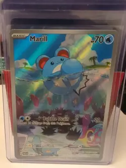 Pokemon TCG Paldea Evolved Marill 2023-ILLUSTRATION Rare Card 204/193 - Image 1