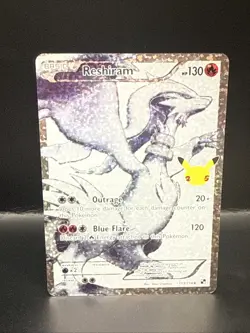 Pokemon Reshiram Full Art Holo Card 113/114 Celebrations Classic Collection - Image 2