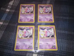 Lot Of 4 Pokemon Gym Heroes Sabrina's Mr. Mime 94/132 Cards - Image 1