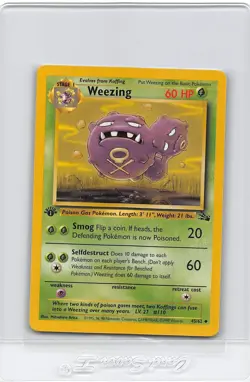 Weezing 45/62 - 1ST EDITION - Fossil SET - VINTAGE WOTC POKEMON CARD - NM/M - Image 1