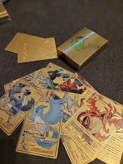 57 Gold Foil Pokemon Cards Lot - Charizard, Lugia, Umbreon GX VMAX Legendary - Image 2