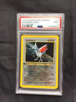 Pokemon Cards: Neo Genesis 1st Edition Rare Holo: Skarmory 13/111 PSA 9 - Image 1