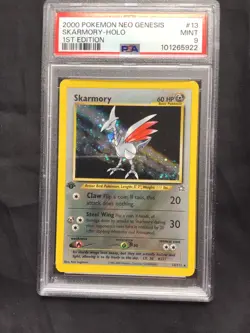 Pokemon Cards: Neo Genesis 1st Edition Rare Holo: Skarmory 13/111 PSA 9 - Image 2