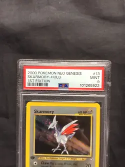 Pokemon Cards: Neo Genesis 1st Edition Rare Holo: Skarmory 13/111 PSA 9 - Image 3