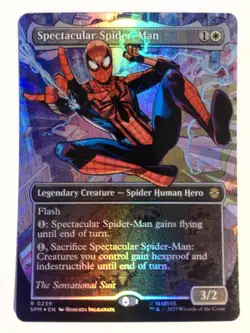 MTG Spectacular Spider-Man (0239) (Borderless) (Textured Foil) - Image 1