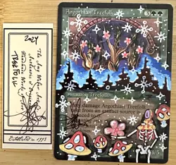 MTG Argothian Treefolk Alter Altered Sketch Art Amy WEBER Magic - Image 1