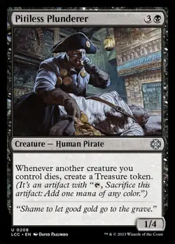 MTG Pitiless Plunderer (208/401) The Lost Caverns of Ixalan Commander LP - Image 1