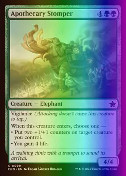 MTG Magic the Gathering Apothecary Stomper (99/763) Foundations NM FOIL - Image 1