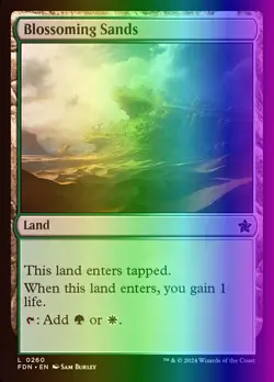 MTG Magic the Gathering Blossoming Sands (260/763) Foundations NM FOIL - Image 1