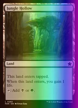 MTG Magic the Gathering Jungle Hollow (263/763) Foundations NM FOIL - Image 1