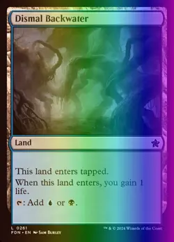 MTG Magic the Gathering Dismal Backwater (261/763) Foundations NM FOIL - Image 1