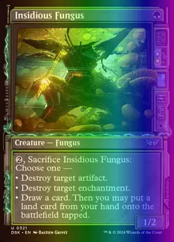 MTG Insidious Fungus (321/469) Duskmourn House of Horror LP FOIL - Image 1