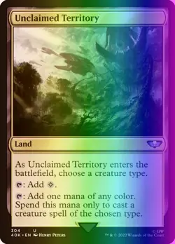 MTG Unclaimed Territory (304u/658) Warhammer 40,000 LP FOIL- SURGE - Image 1