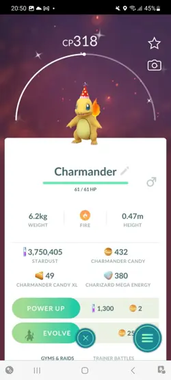 Pokemon Go Shiny Charmander Party Hat - Image 1