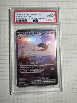 Pokemon TCG Charizard EX 199/165 Special Illustration Rare PSA 10, 151 Set - Image 1