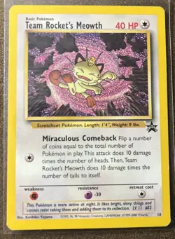 Team Rocket's Meowth 18 - Black Star Promo - Pokemon - LP - Image 1