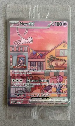 Pokemon Sealed Mew ex 53 SVP Promo Black Star 151 UPC Rare Full Art Chase Holo - Image 1