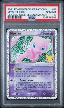 2021 POKEMON CELEBRATIONS CLASSIC COLLECTION #88 MEW EX-HOLO PSA 10 - Image 1