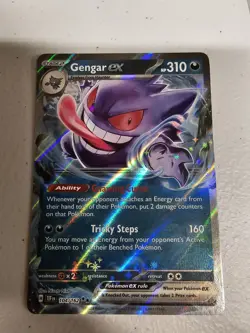 Pokemon TCG Gengar EX Scarlet & Violet-Temporal Forces 104/162 Double Rare Holo - Image 1