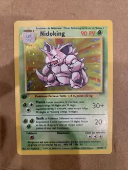 Pokemon TCG Vintage Nidoking Base Set 1st Edition 11/102 Holo ITALIAN - Image 1