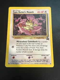 Pokemon TCG Team Rockets Meowth Black Star Promo #18 - Image 1