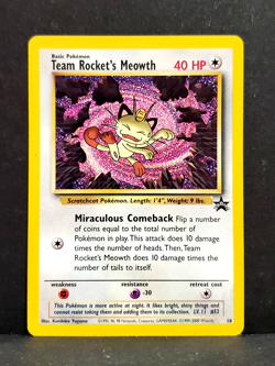 Pokemon TEAM ROCKET'S MEOWTH 18 Black Star Promo New - Image 1
