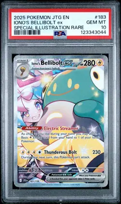 2025 POKEMON JTG EN-JOURNEY TOGETHER #183 IONO'S BELLIBOLT EX PSA 10 - Image 1