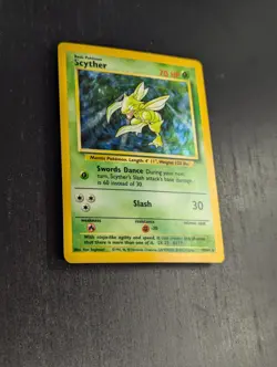 Vintage Pokemon 1999 WOTC 🪽 Scyther Jungle Holo R 10/64 🏵 No Set Symbol ERROR - Image 3